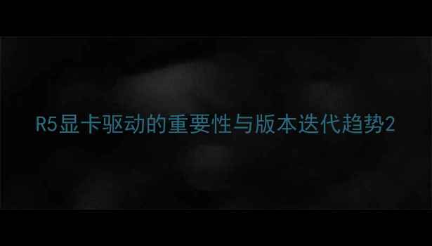 图片 R5显卡驱动的重要性与版本迭代趋势2