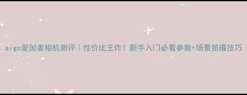 图片 aigo爱国者相机测评｜性价比王炸！新手入门必看参数+场景拍摄技巧