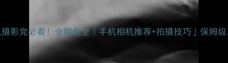 图片 ✨手机摄影党必看！全网最全「手机相机推荐+拍摄技巧」保姆级攻略✨
