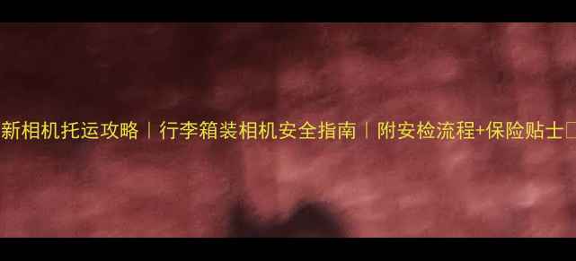 图片 ✨最新相机托运攻略｜行李箱装相机安全指南｜附安检流程+保险贴士✈️2