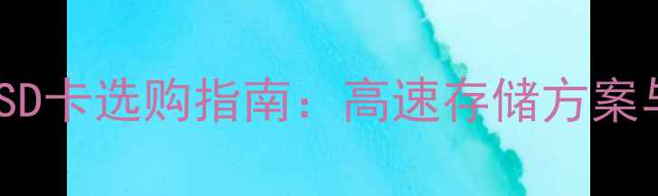 图片 专业级相机SD卡选购指南：高速存储方案与性能实测2