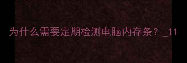 图片 为什么需要定期检测电脑内存条？_11