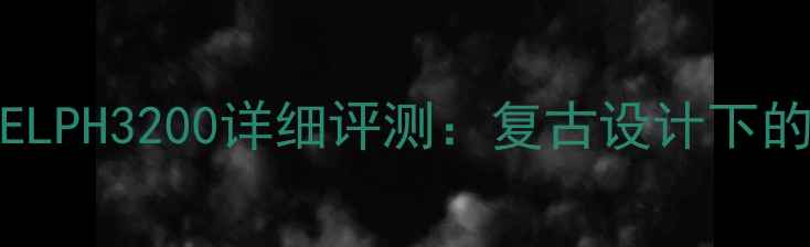 图片 佳能PowerShotELPH3200详细评测：复古设计下的现代影像体验2