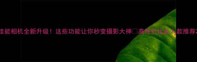 图片 佳能相机全新升级！这些功能让你秒变摄影大神🔥高性价比必入款推荐2