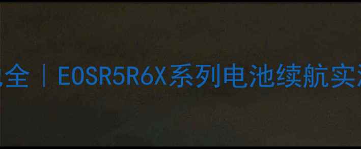 图片 佳能相机电池全｜EOSR5R6X系列电池续航实测+选购指南2