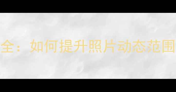 图片 单反相机宽容度全：如何提升照片动态范围与细节保留技巧