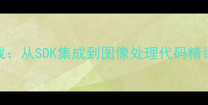 图片 安卓相机开发实战：从SDK集成到图像处理代码精讲（附完整源码）