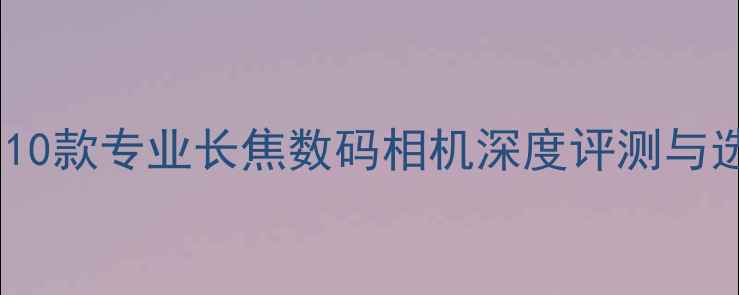 图片 度推荐：10款专业长焦数码相机深度评测与选购指南2