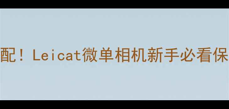 图片 必入平价高配！Leicat微单相机新手必看保姆级评测📸