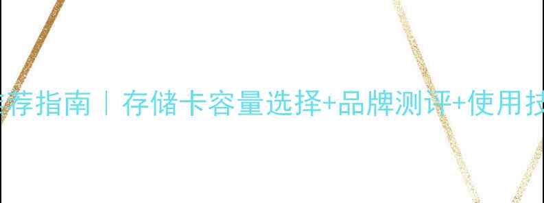 图片 必看！相机存储卡推荐指南｜存储卡容量选择+品牌测评+使用技巧（附选购清单）1