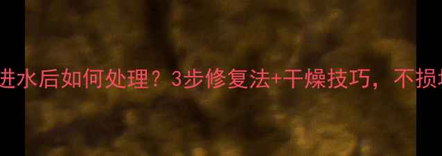 图片 手机充电器进水后如何处理？3步修复法+干燥技巧，不损坏手机电池1