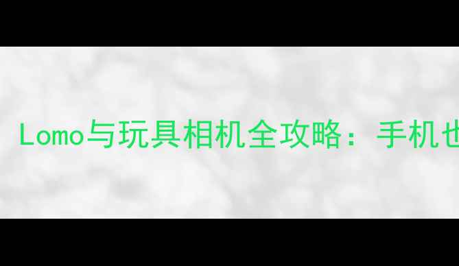 图片 数码摄影入门必看！Lomo与玩具相机全攻略：手机也能拍出电影感大片