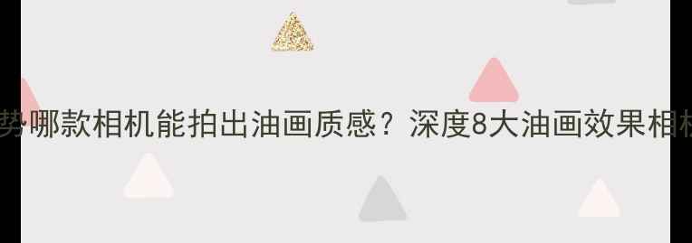 图片 数码摄影新趋势哪款相机能拍出油画质感？深度8大油画效果相机及使用技巧1