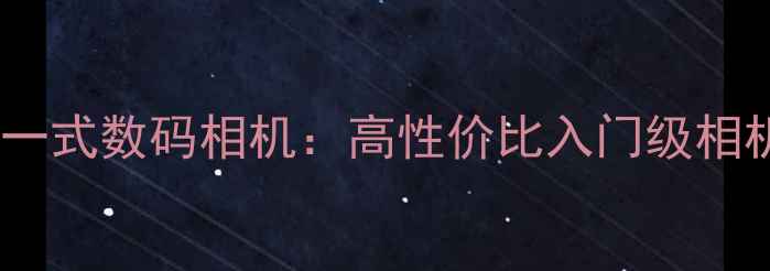 图片 最佳推荐安原一式数码相机：高性价比入门级相机与选购指南2
