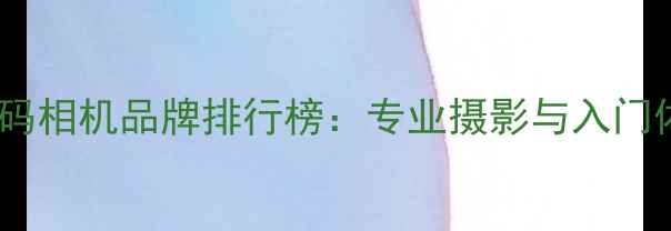 图片 最佳数码相机品牌排行榜：专业摄影与入门体验全2