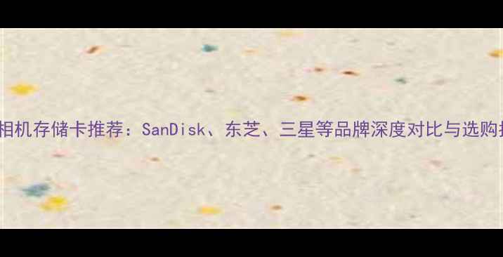 图片 最佳相机存储卡推荐：SanDisk、东芝、三星等品牌深度对比与选购指南2