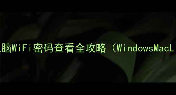 图片 最新教程：电脑WiFi密码查看全攻略（WindowsMacLinux全平台）