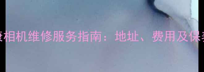 图片 深圳尼康相机维修服务指南：地址、费用及保养技巧全
