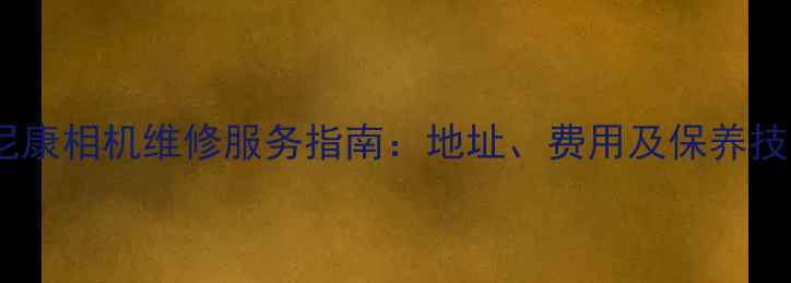 图片 深圳尼康相机维修服务指南：地址、费用及保养技巧全2