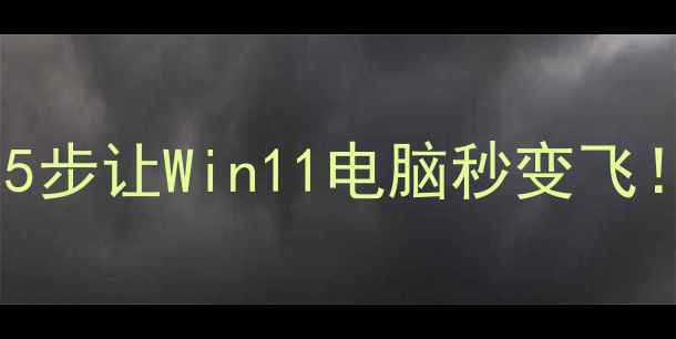 图片 电脑加速全攻略：5步让Win11电脑秒变飞！附详细操作教程1