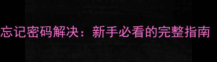 图片 电脑开机密码设置与忘记密码解决：新手必看的完整指南（附安全操作步骤）1