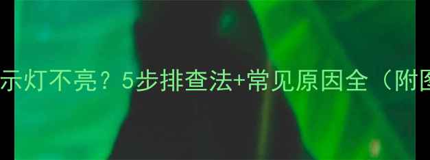 图片 电脑网线指示灯不亮？5步排查法+常见原因全（附图文教程）2