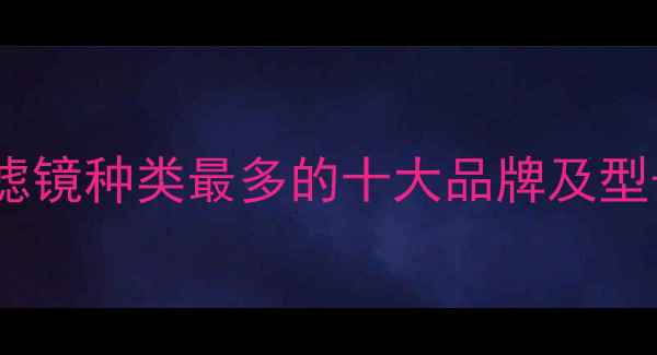 图片 相机滤镜种类最多的十大品牌及型号全2