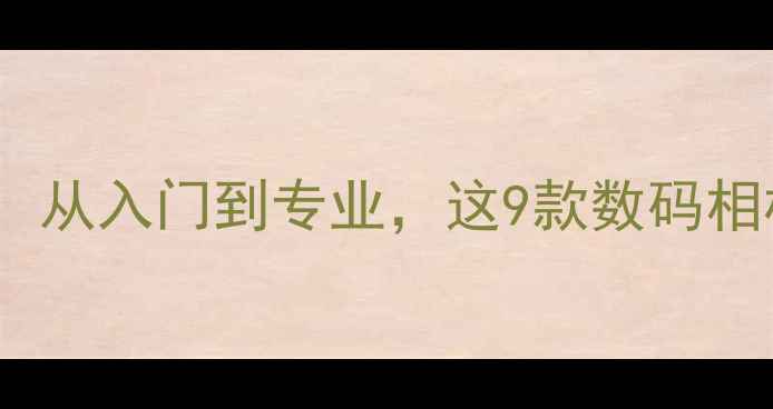 图片 相机选购全攻略：从入门到专业，这9款数码相机闭眼入不踩雷2
