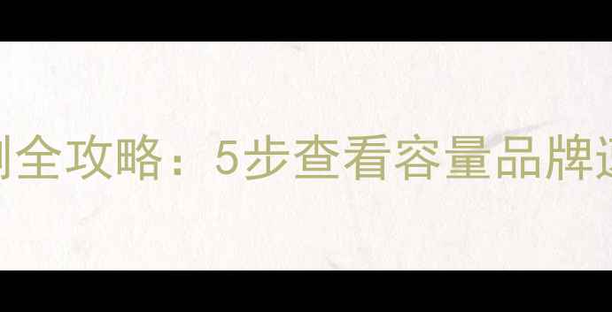 图片 笔记本电脑内存检测全攻略：5步查看容量品牌速度（WindowsMac）
