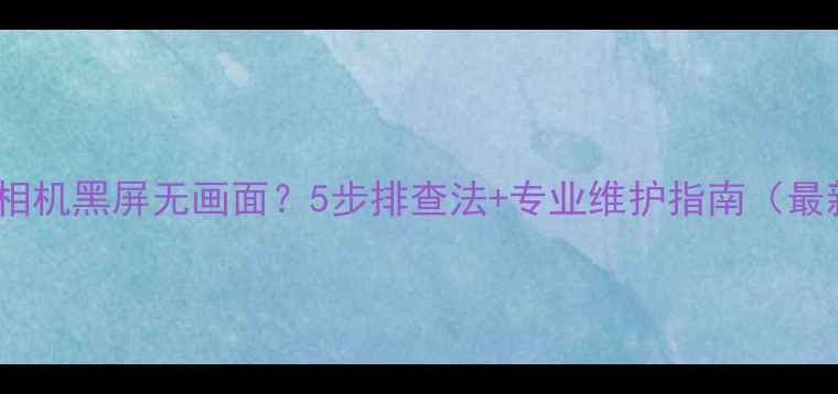 图片 索尼相机黑屏无画面？5步排查法+专业维护指南（最新）2