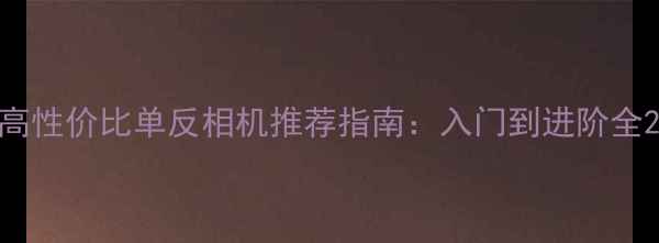 图片 高性价比单反相机推荐指南：入门到进阶全2