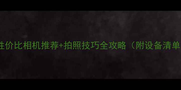 图片 高性价比相机推荐+拍照技巧全攻略（附设备清单）1