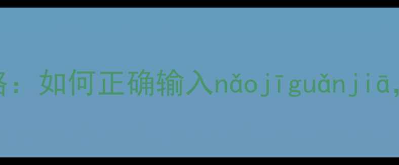 图片 🌟电脑管家拼音输入全攻略：如何正确输入nǎojīguǎnjiā，轻松解决电脑维护难题🌟