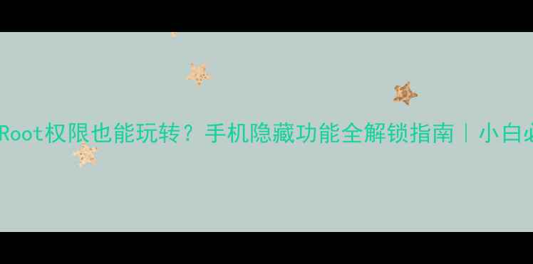图片 📱没Root权限也能玩转？手机隐藏功能全解锁指南｜小白必看2