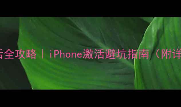 图片 📱苹果手机激活全攻略｜iPhone激活避坑指南（附详细图文教程）2