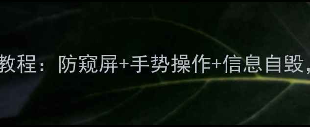 图片 📱苹果手机隐藏微信最新教程：防窥屏+手势操作+信息自毁，三招教你彻底保护隐私2