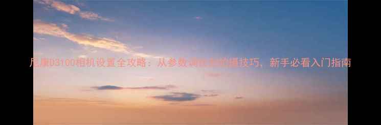 图片 尼康D3100相机设置全攻略：从参数调校到拍摄技巧，新手必看入门指南