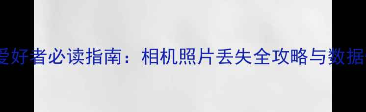 图片 数码摄影爱好者必读指南：相机照片丢失全攻略与数据恢复技术1