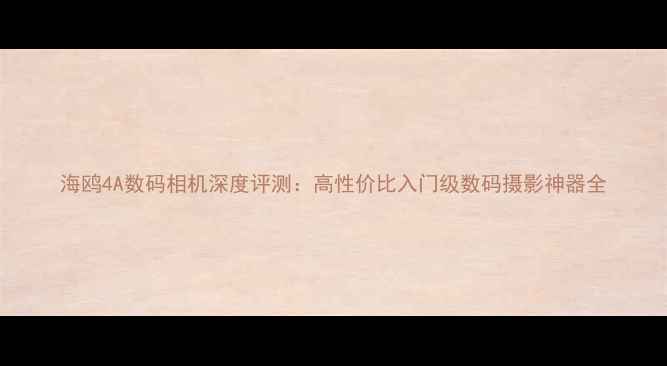 图片 海鸥4A数码相机深度评测：高性价比入门级数码摄影神器全