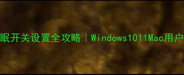 图片 电脑休眠开关设置全攻略｜Windows1011Mac用户必看！