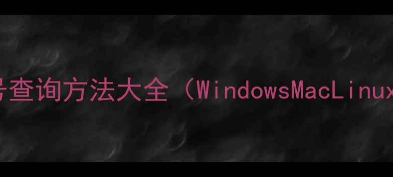 图片 电脑硬盘型号查询方法大全（WindowsMacLinux）最新教程1