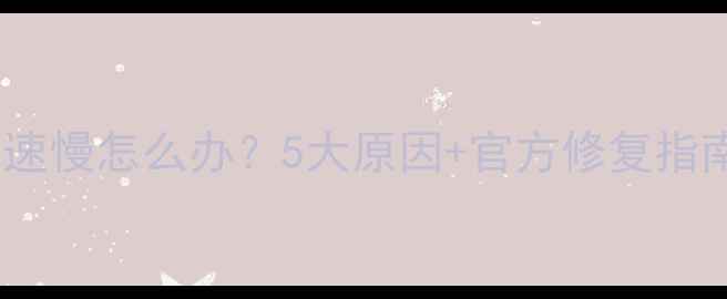 图片 苹果手机网速慢怎么办？5大原因+官方修复指南（实测）1