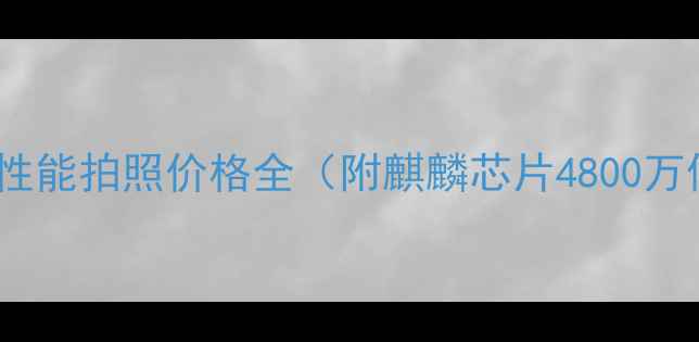图片 荣耀最新手机推荐：性能拍照价格全（附麒麟芯片4800万像素机型选购指南）1