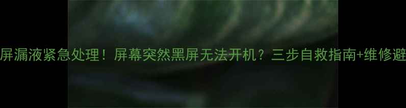 图片 📱手机屏漏液紧急处理！屏幕突然黑屏无法开机？三步自救指南+维修避坑攻略