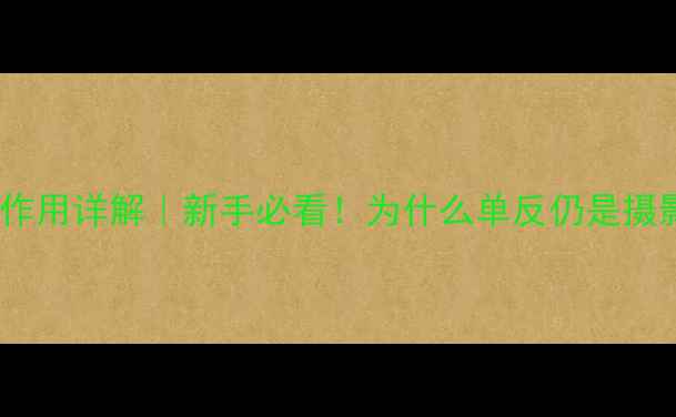 图片 📸单反相机作用详解｜新手必看！为什么单反仍是摄影王者？✨1