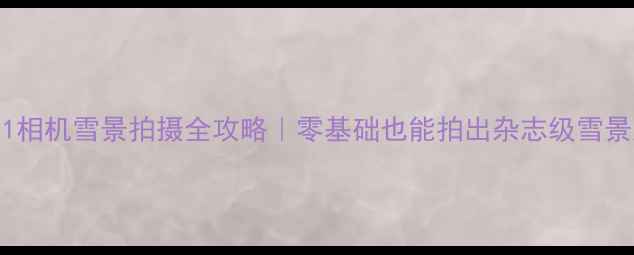 图片 🔍Snow11相机雪景拍摄全攻略｜零基础也能拍出杂志级雪景大片✨1